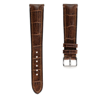 Bracelete de relógio croco medium Brown 